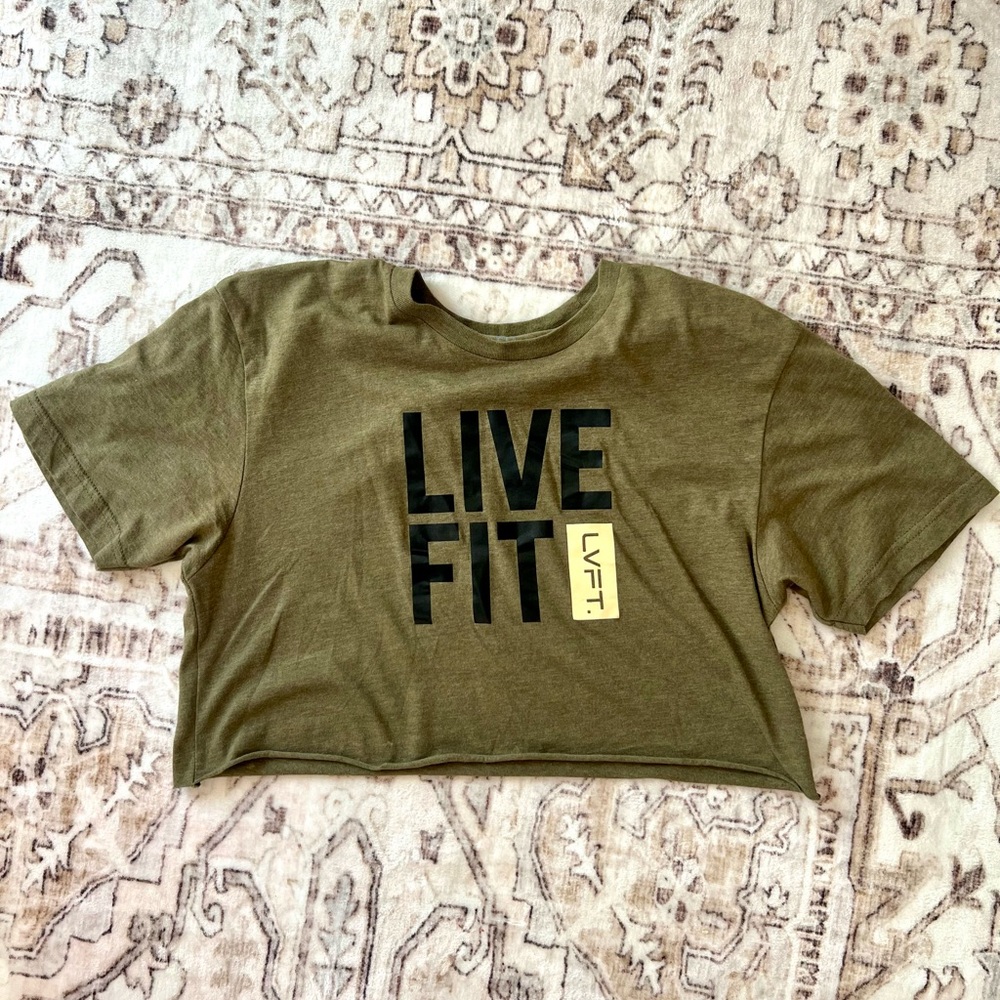LVFT Live Fit Olive Green Crop Top